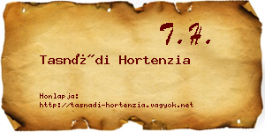 Tasnádi Hortenzia névjegykártya